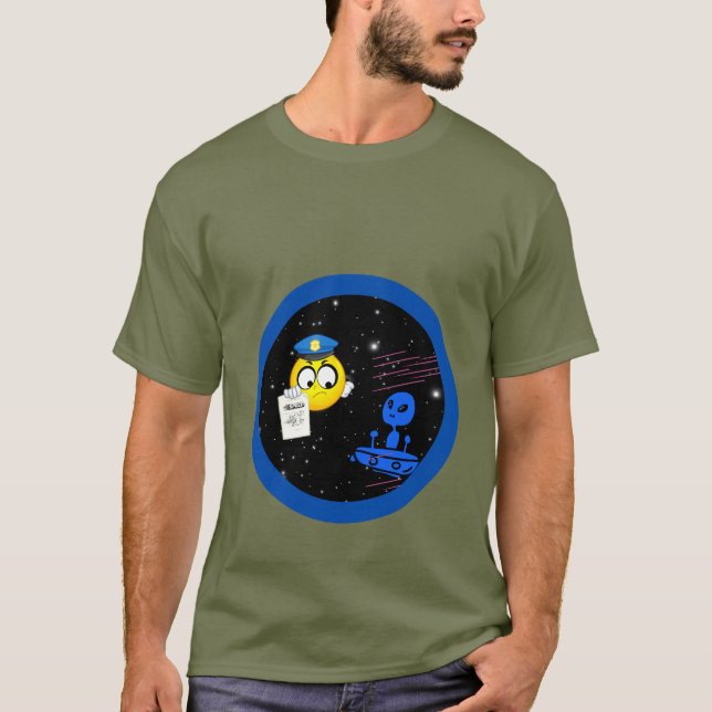 Space Police Design T-Shirt (Front)