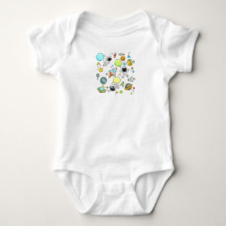 Space print T-Shirt for baby Body suit Baby Bodysuit