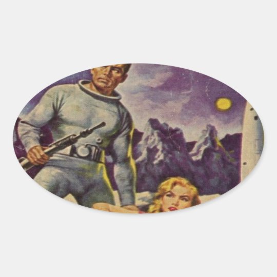 Space Prison Oval Sticker