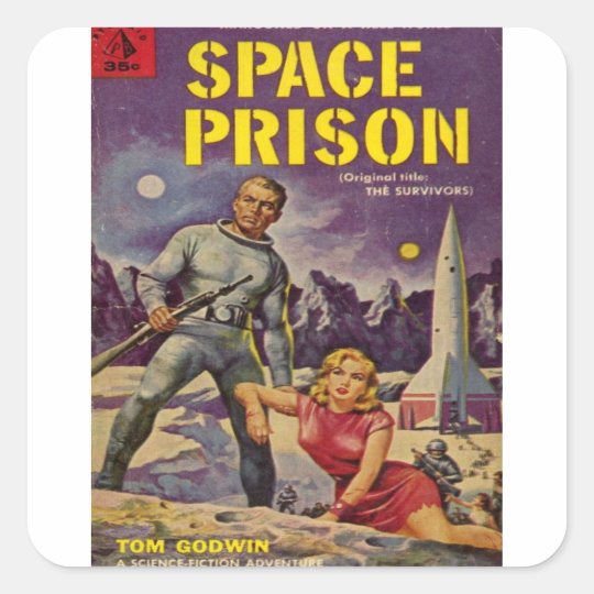 Space Prison Square Sticker