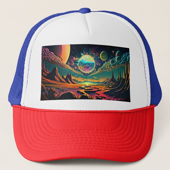 Space Psychedelic Trucker Hat (Front)