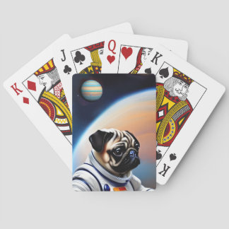 Space Pug Playing Cards
