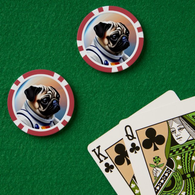 Space Pug Poker Chips (Poker Table (Double))