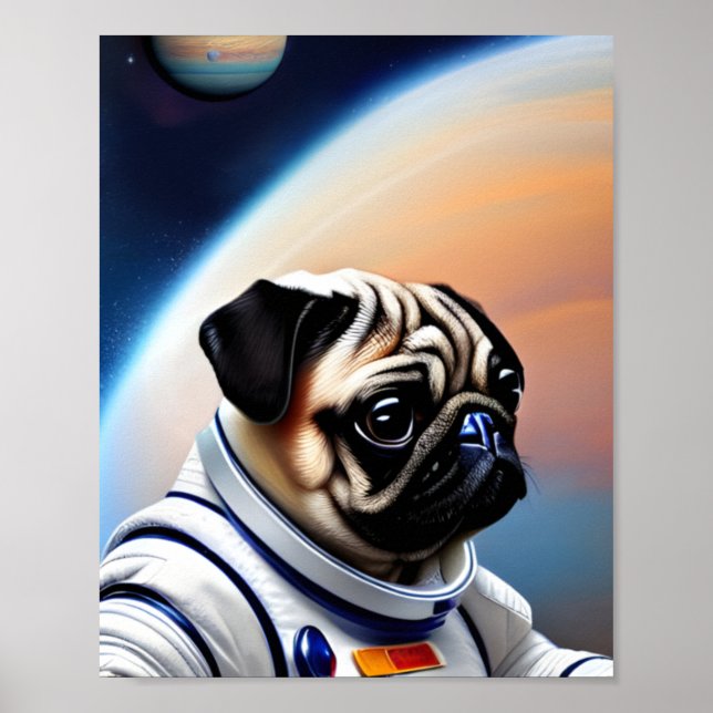 Space Pug Poster (Front)