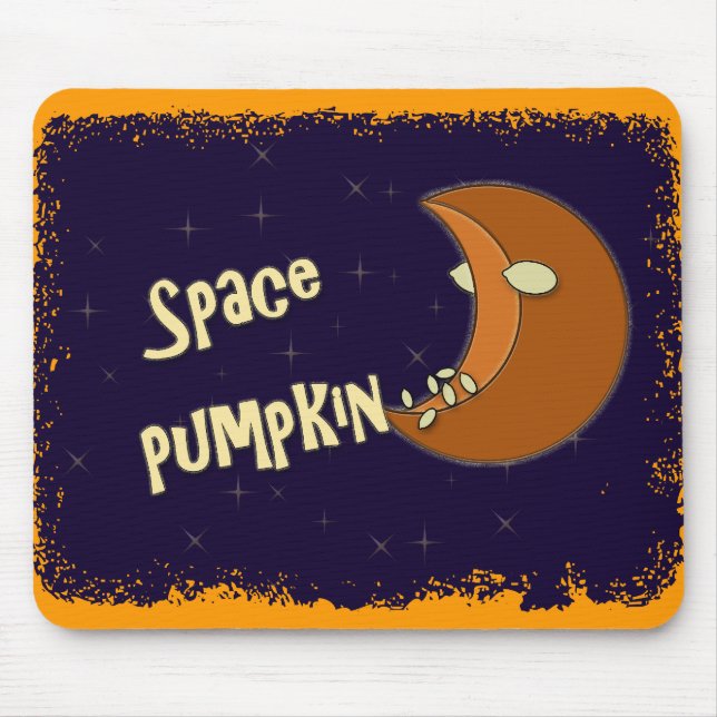 space pumpkin mouse pad (Front)