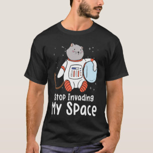 Space Purring Cat Astronaut Cat  Spaceship T-Shirt