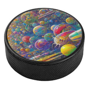 Space Race hockey puck