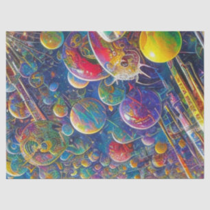 Space Race tissue paper