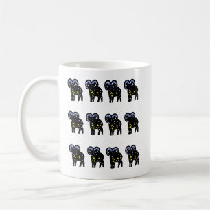Space Ram Pattern Zodiac Mug – Aries Design