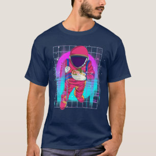 Space Ramen Noodles Synthwave Vaporwave 90s Art As T-Shirt