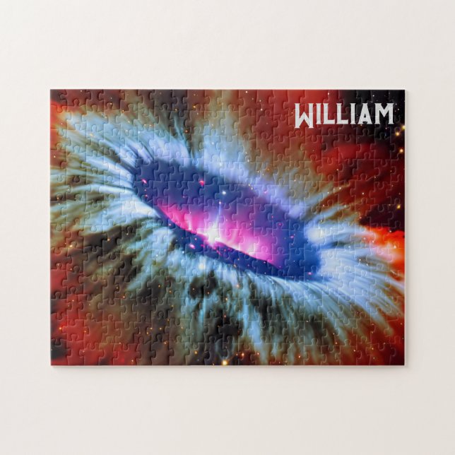 Space Red Black Hole's Rainbow Symphony Jigsaw Puzzle (Horizontal)