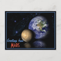 Space Red Blue Black Mars Earth Globe Photo
