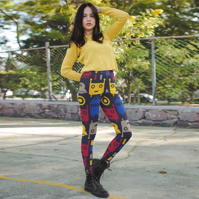 Space Robots Pattern Leggings (Creator Uploaded)
