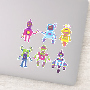 Space Robots Vinyl Stickers