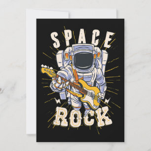 Space Rock Astronaut Guitar Music Lovers For Guita Invitation