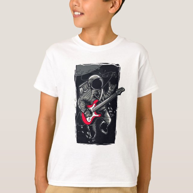 Space Rocker Astronaut with Guitar Tee (Front)