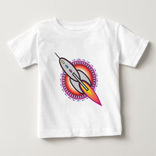 Space Rocket Baby T-Shirt (Front)