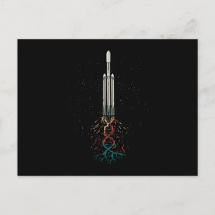 Space Rocket DNA Postcard