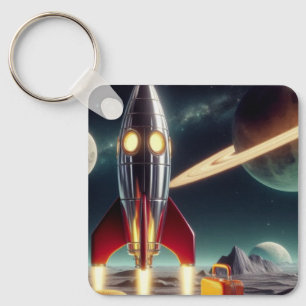 Space Rocket Key Ring