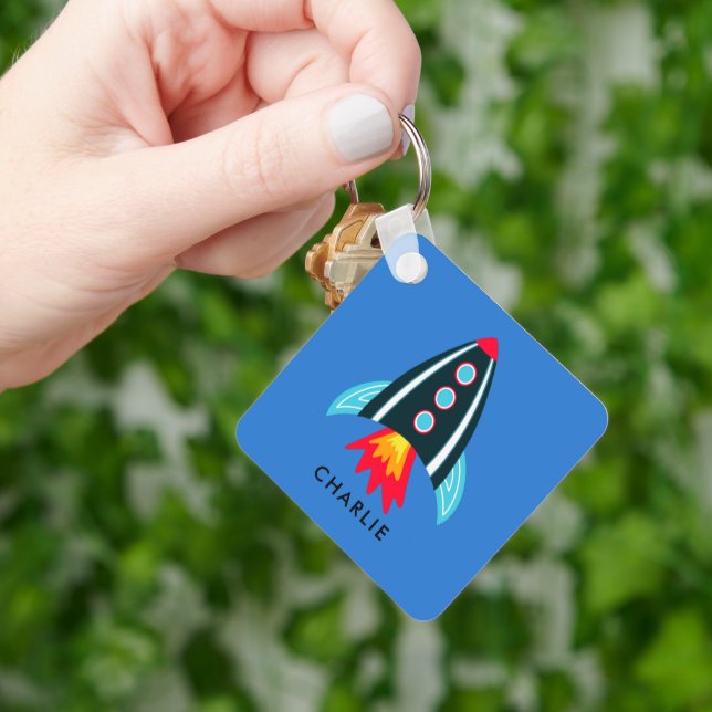 Space Rocket kids Key Ring (Hand)