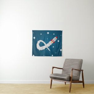 Space Rocket Launch in Space Tapestry