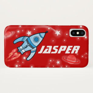 Space rocket red name iphone iPhone x case