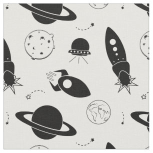 Space rocket ship fabric