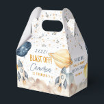 Space Rocket Ship Outer Space Birthday Party Favour Box<br><div class="desc">These birthday party favour boxes feature an outer space design with fully editable text. For more advanced customisation of this design,  simply select the "Customise It" button above.</div>