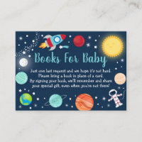 Space Rocket Ship Planets Baby Shower Book Request