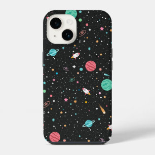 Space Rocket Ships and Planets iPhone 14 Case