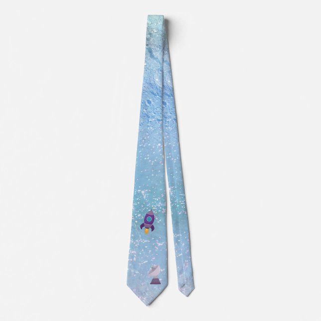 Space Rocket to the Moon with Satellite Tie (Front)