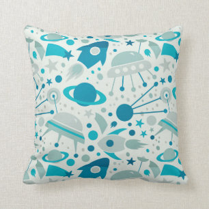 Space Rockets Planets Kids Cushion