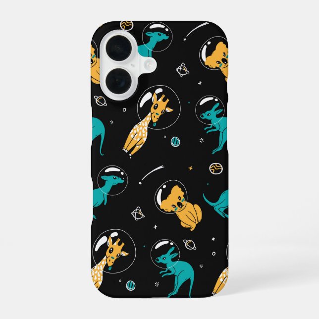 Space Safari iPhone 16 Case (Back)