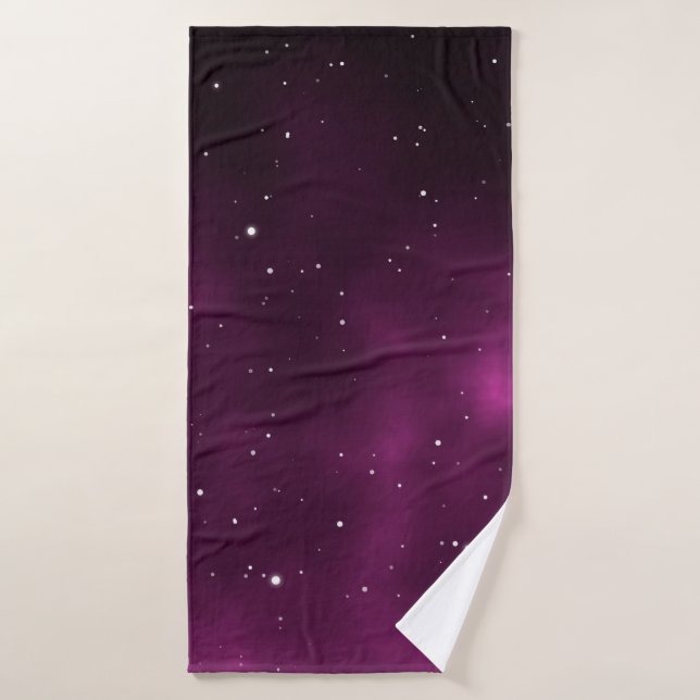 Space scape illustration astronomy graphic design  bath towel (Bath Towel)