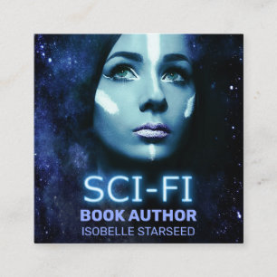 Space Sci-fi Book Author Square Business Card