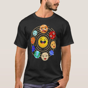Space Science Cute Planets Sun Universe Astronomy T-Shirt