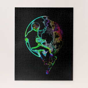 Space Scooting - Flying Scooter Boy Jigsaw Puzzle