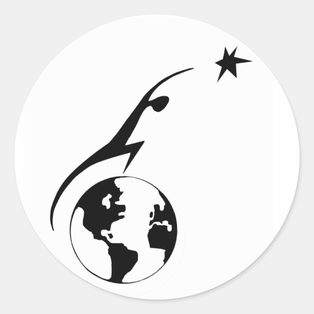 Space Settlement Round Sticker (Front)