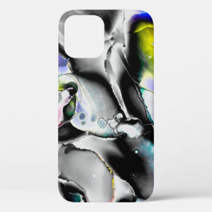 Space. Shiny White Background. Smoke Slate Picture iPhone 12 Case