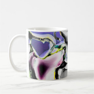 Space. Shiny White Background. Smoke Slate Picture Coffee Mug