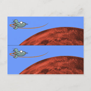 Space Ship book marker Postcard