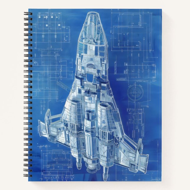 Space Ship Bueprint Notebook (Front)
