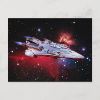 Space Ship Postcard