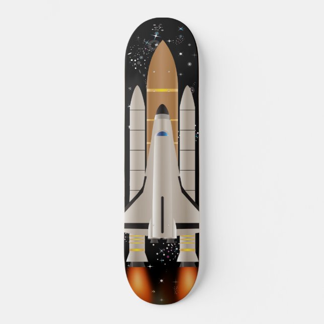 Space Shutle Launching Skateboard Deck (Front)