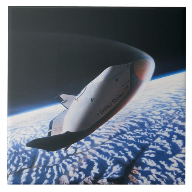 Space Shuttle 4 Ceramic Tile (Front)