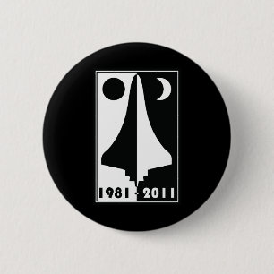Space shuttle 6 cm round badge