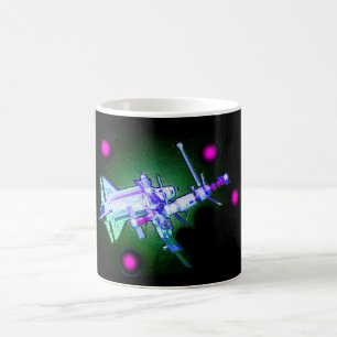 Space shuttle and station coffee mug