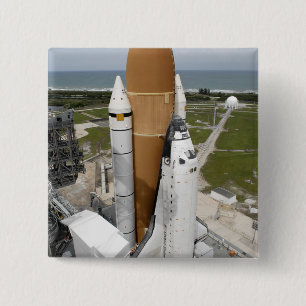 Space shuttle Atlantis 15 Cm Square Badge