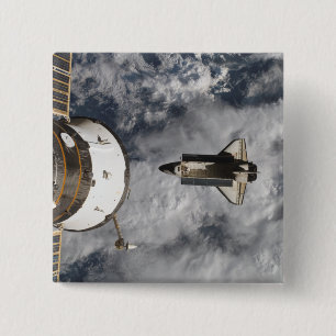 Space Shuttle Atlantis 3 15 Cm Square Badge