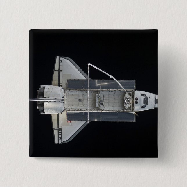 Space shuttle Atlantis 4 15 Cm Square Badge (Front)